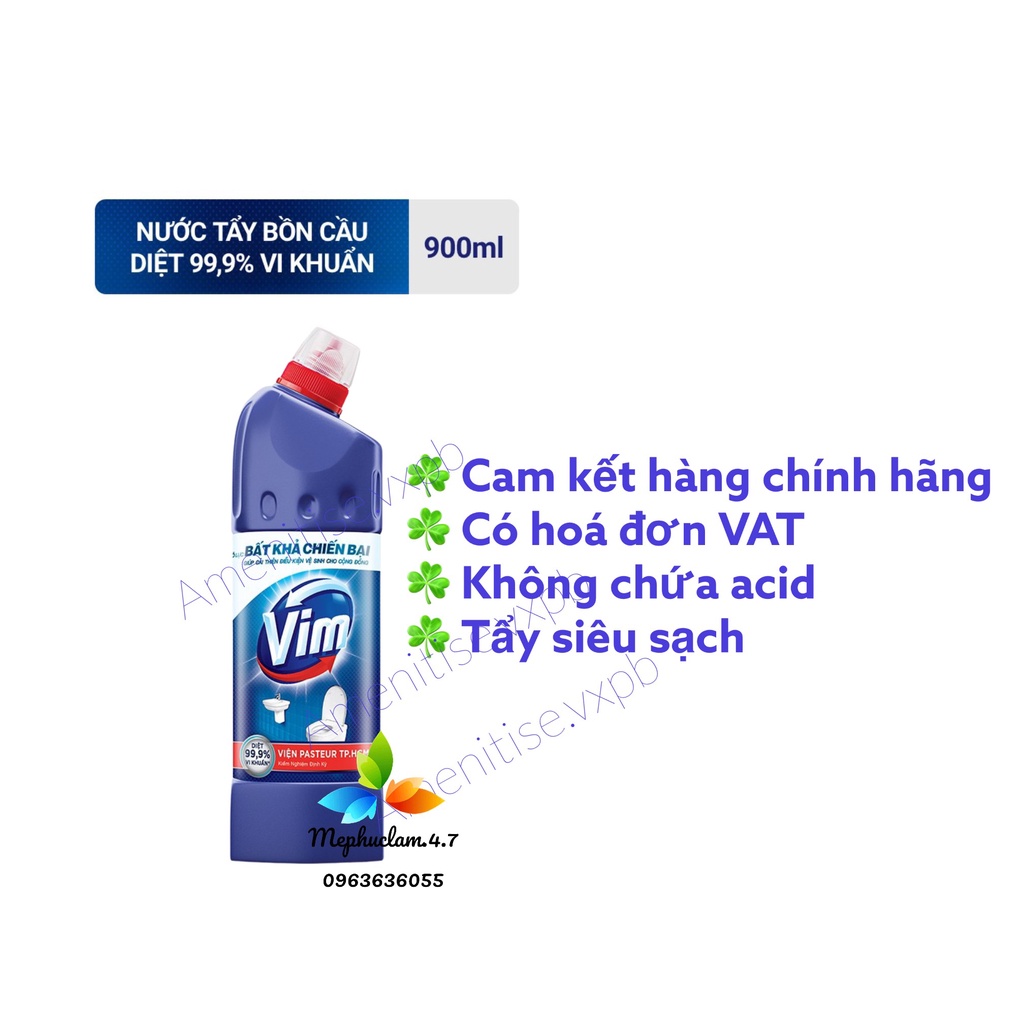 Nước Tẩy Bồn Cầu Vim Diệt Khuẩn chai lớn siêu tiết kiệm