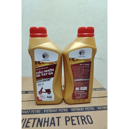 DẦU NHỚT NANO XE GA VIỆT NHẬT 0,8 LÍT 10W30 SN (800ML MB GFX GPX