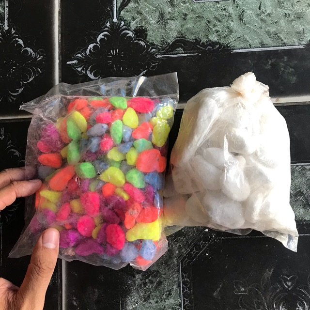 COMBO 2 BỊCH ĐÁ ĐỦ MÀU ĐÁ TRẮNG TRANG TRÍ HỒ CÁ NON BỘ