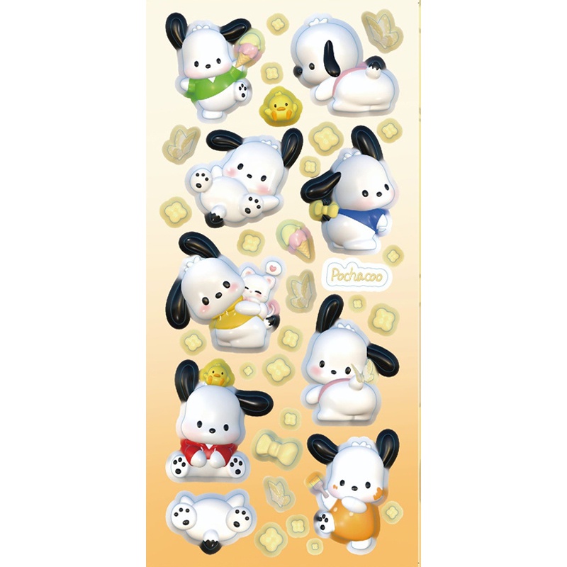 1 Tấm Nhãn Dán Trang Trí Hành Lý / Ván Trượt / Laptop Họa Tiết Hoạt Hình Kuromi My Melody Girl Màu Gradient Dễ Thương Diy