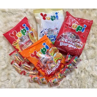 combo 10 gói kẹo dẻo hamburger trái cây( màu cam )