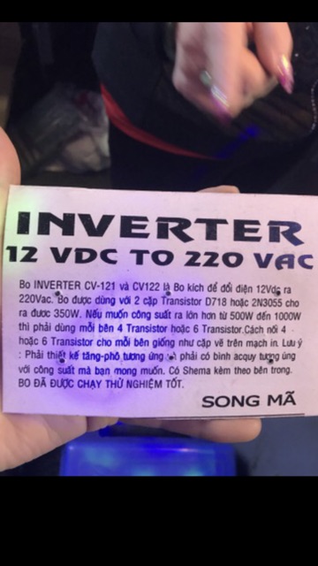 Mạch kích điện INVETER từ 12v DC lên 220v AC