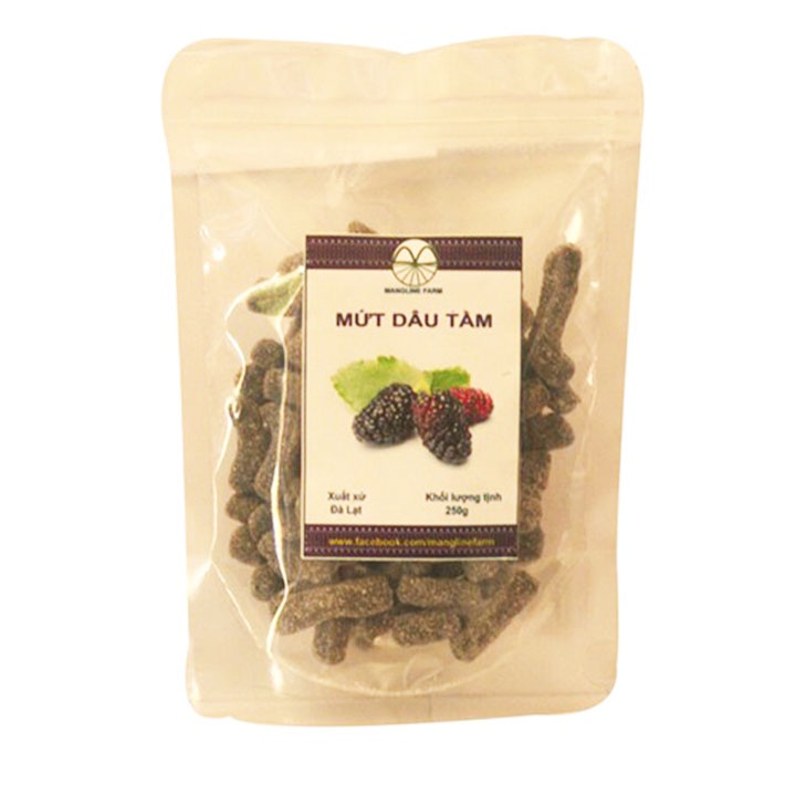 Mứt dâu tằm Mangline Farm 250g Đặc Sản Đà Lạt, đồ ăn vặt ngon ngọt mềm dẻo ăn là ghiền