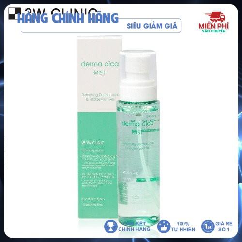 [Hàng Chính Hãng] Xịt khoáng tinh chất rau má DERMA CICA MIST 3W CLINIC Hàn Quốc