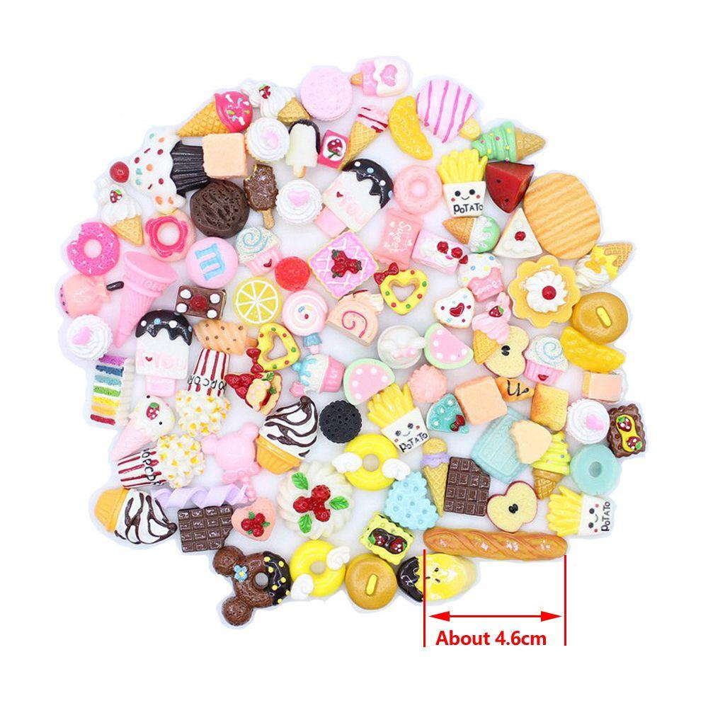 Set 10 Phụ Kiện Trang Trí Móng Tay 3D Hình Bánh Donut DIY Charms