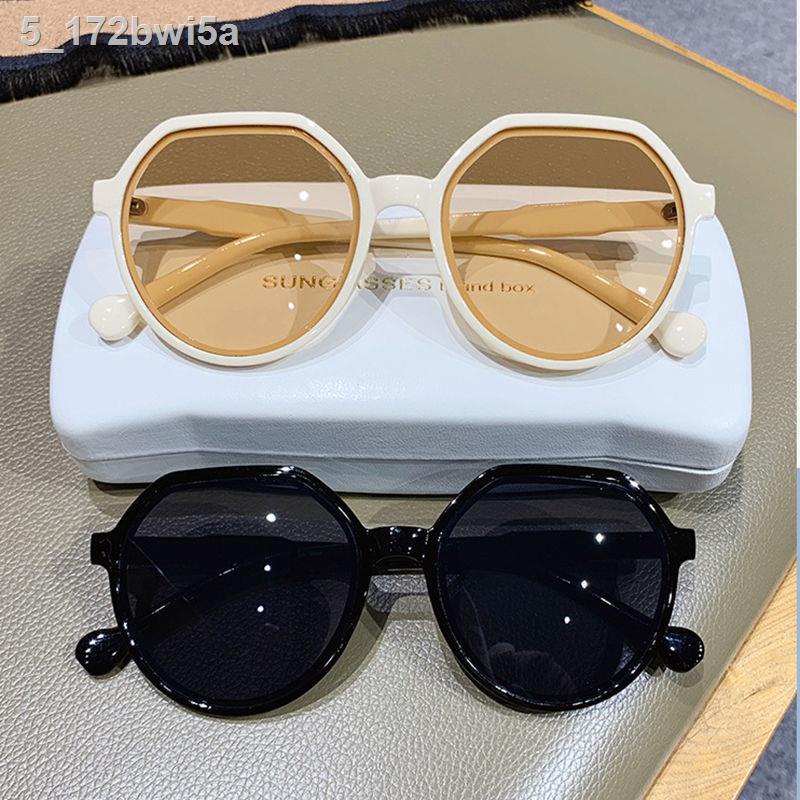 Mua ☾ Kính râm trắng trà sữa 2021 mới nữ gọng nhỏ trong lưới retro màu ...