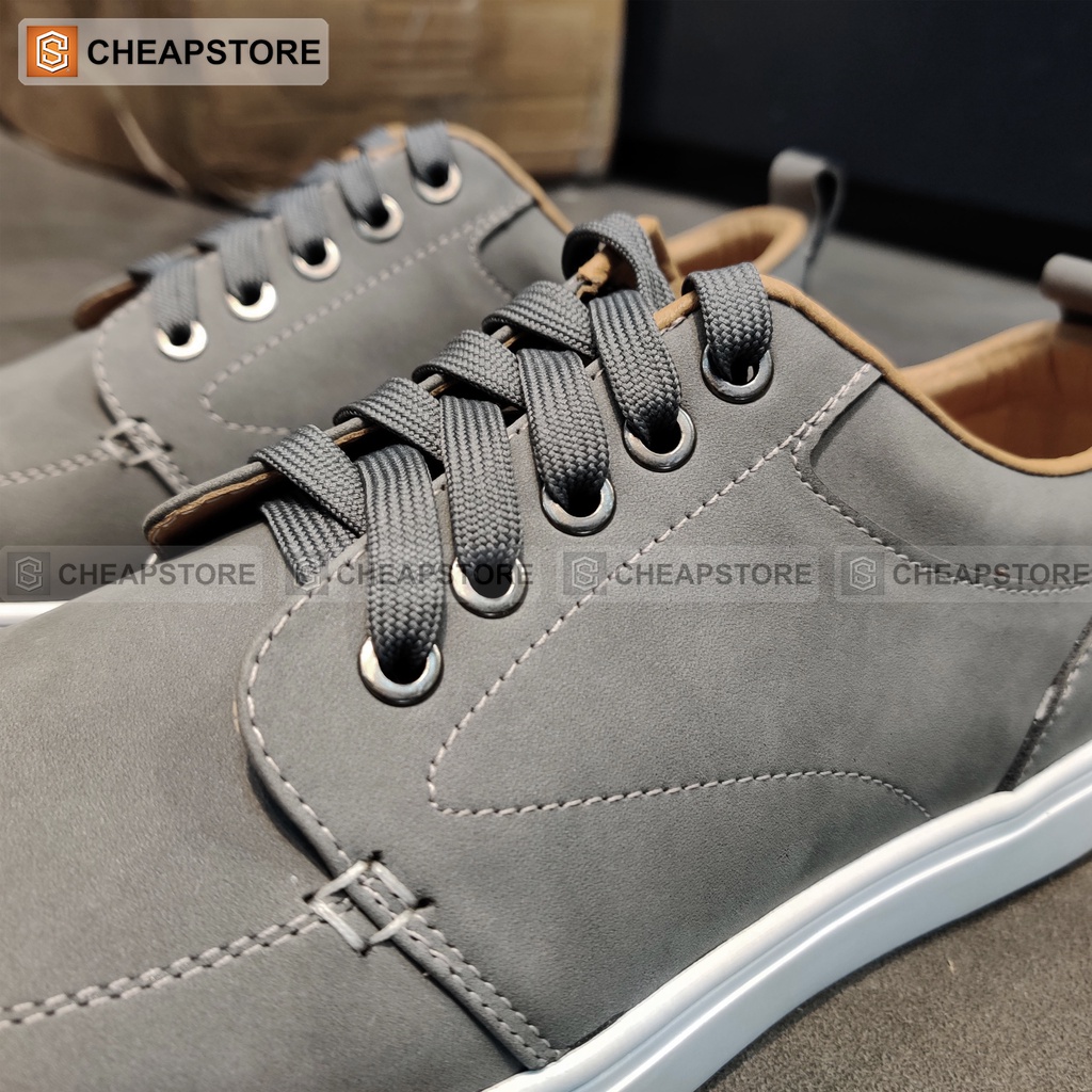 Giày da bò nam CHEAPSTORE CS446 - Giày thể thao tăng chiều cao da bò thật 100% (bảo hành 24 tháng)