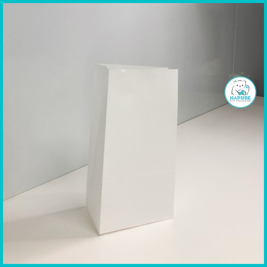 Combo 100 túi giấy kraft không quai trắng 15x9x28cm GMZ041