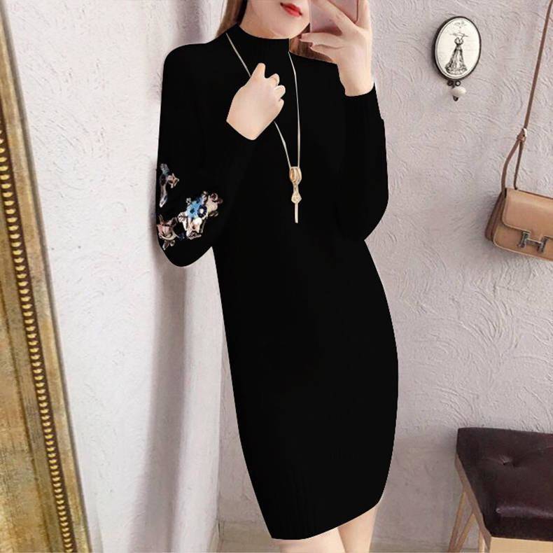 Đầm Sweater Dài Tay Xinh Xắn Cổ Điển Dành Cho Nữ | BigBuy360 - bigbuy360.vn