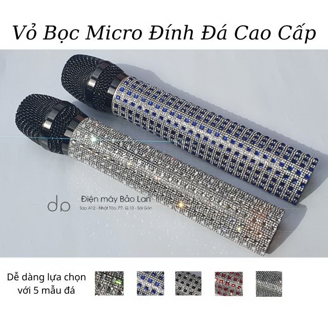 ( Có Video Thât ) Vỏ Bọc Thân Micro, Bọc Thân Micro Không Dây Đính Đá