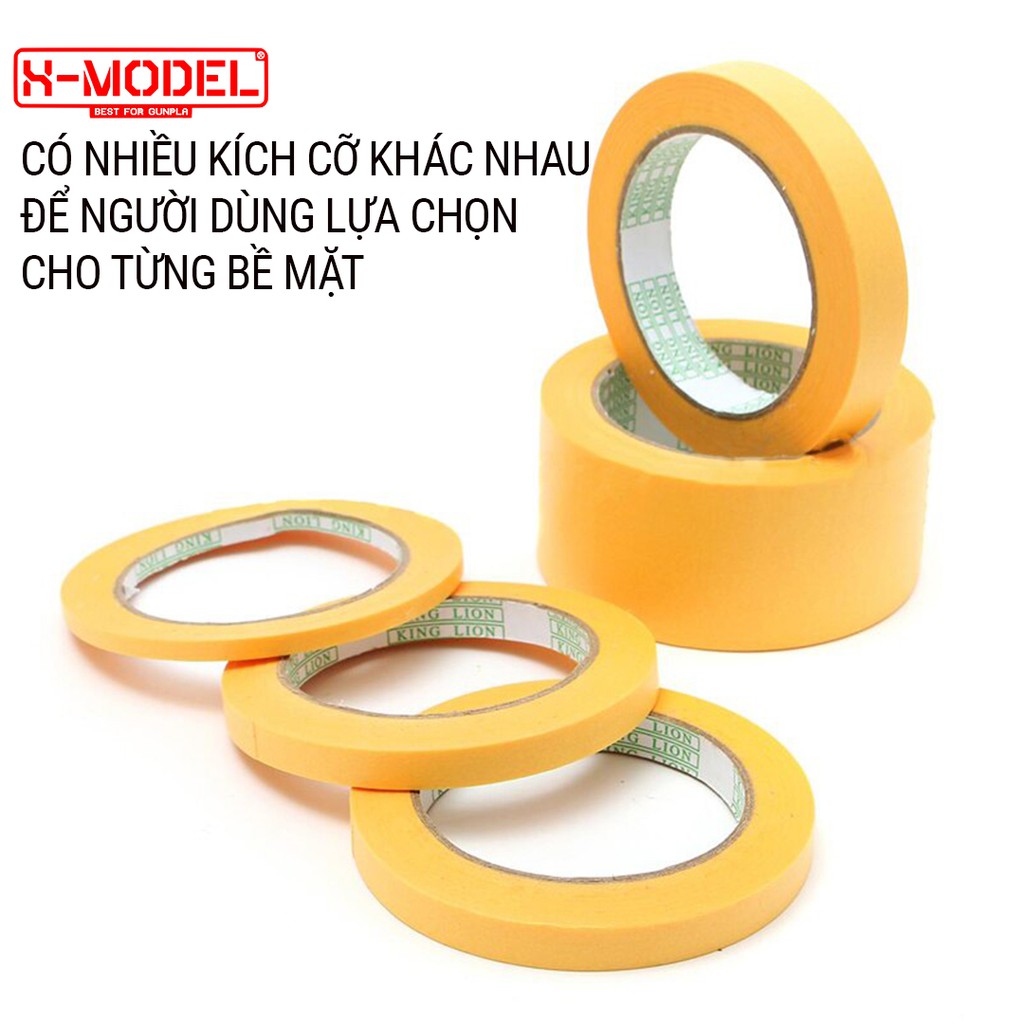 Băng keo che sơn (Masking tape) nhiều kích cỡ để người dùng lựa chọn XM12 X-MODEL