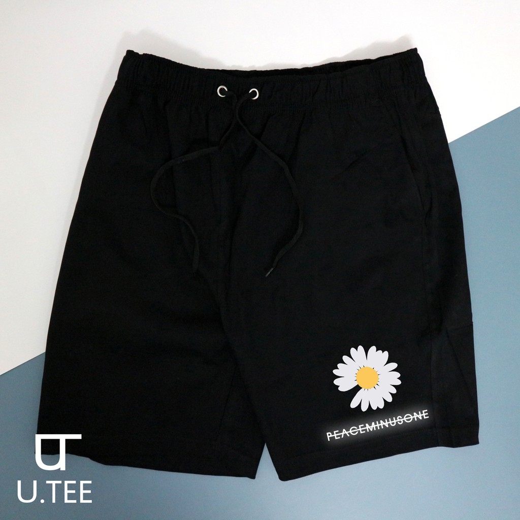 QUẦN SHORT KAKI UNISEX BÔNG CÚC PEACEMINUSONE