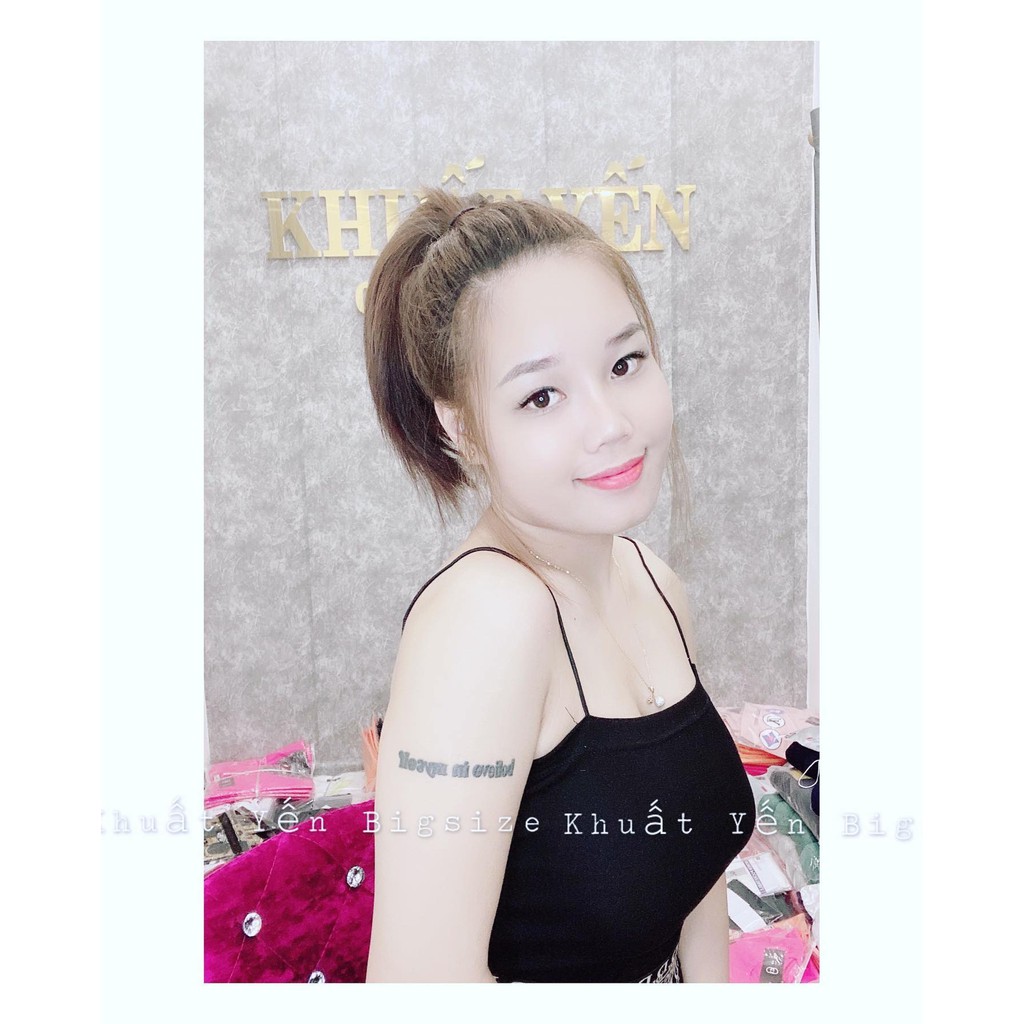 Áo 2 dây dáng dài❤Khuất Yến Bigsize❤ Áo 2 dây viền body khoét nách dáng ôm vừa sexy co giãn 4 chiều chất thun tăm caocấp