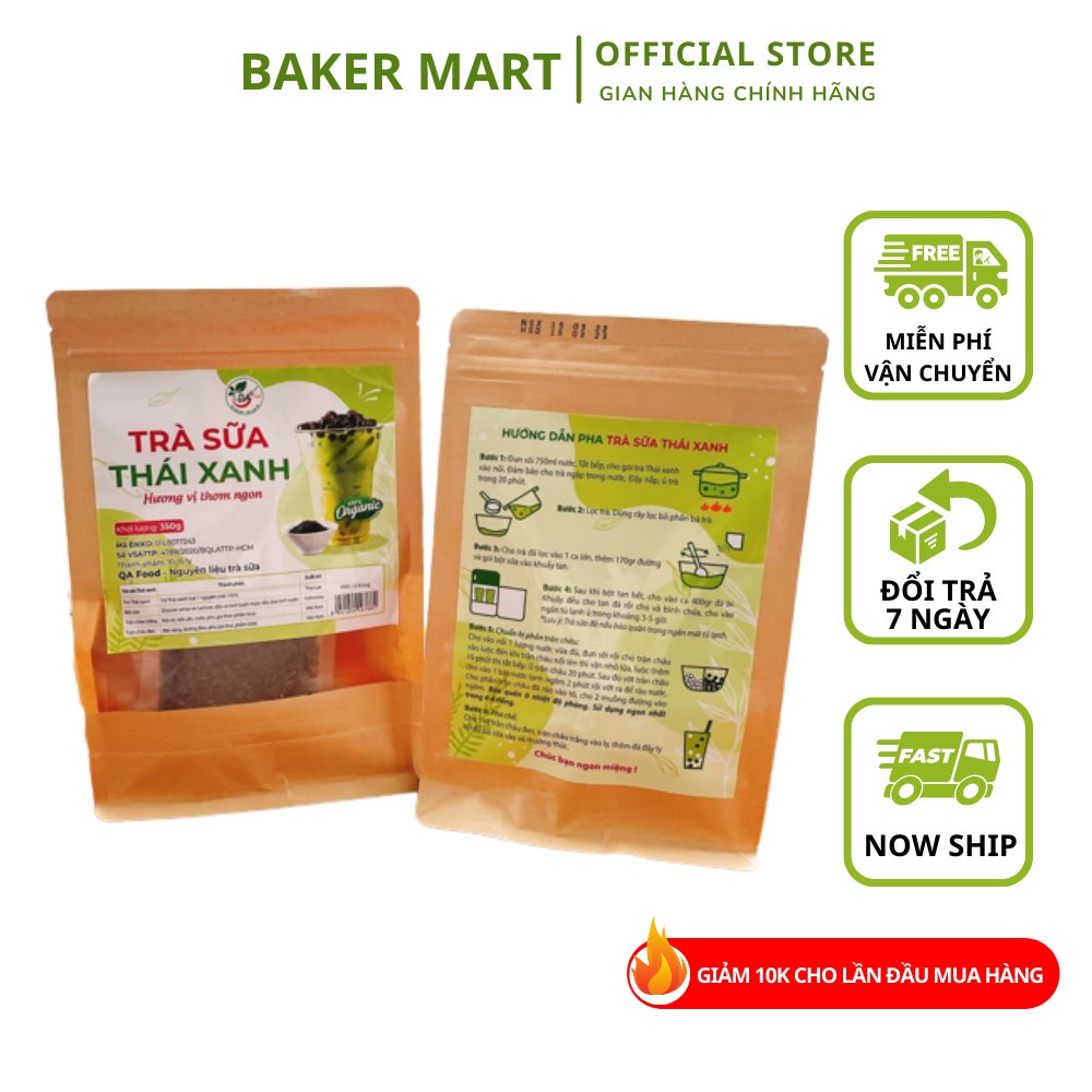 Set Nguyên liệu Pha Trà Sữa Thái Xanh - Nguyên liệu làm bánh Baker Mart