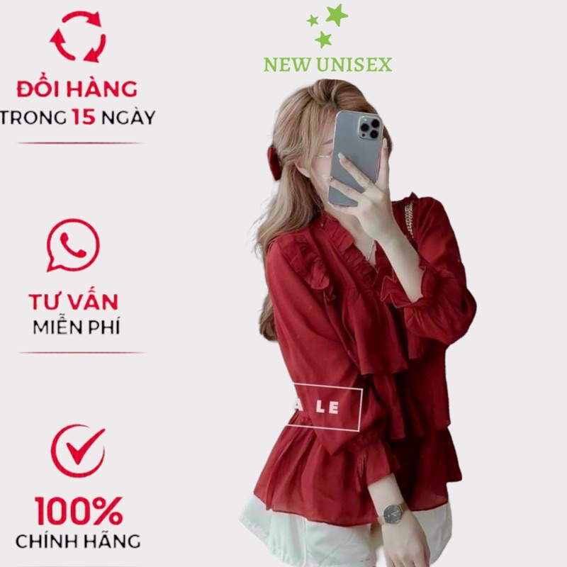 Sét Bộ 2 Món Quần Đùi Trắng Phối Áo Lụa Xếp Tầng Bánh Bèo Dễ Thương [NEW UNISEX]