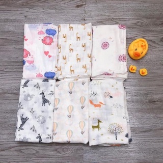 Khăn tắm sợi tre mịn cho bé 1m3x1m10