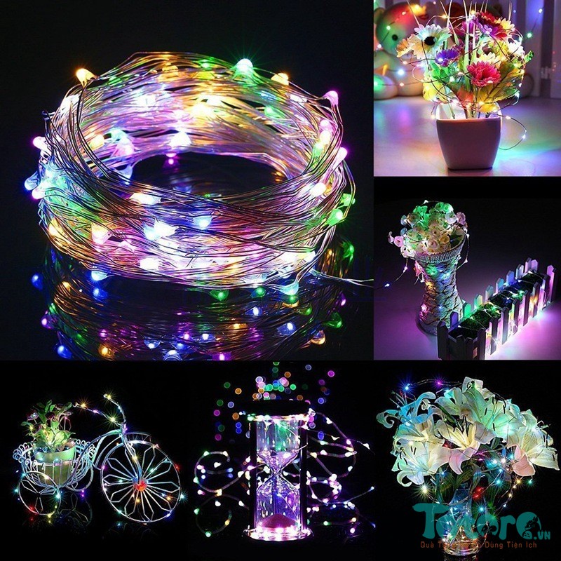 Dây đèn Led nháy Tép nhỏ sắc màu