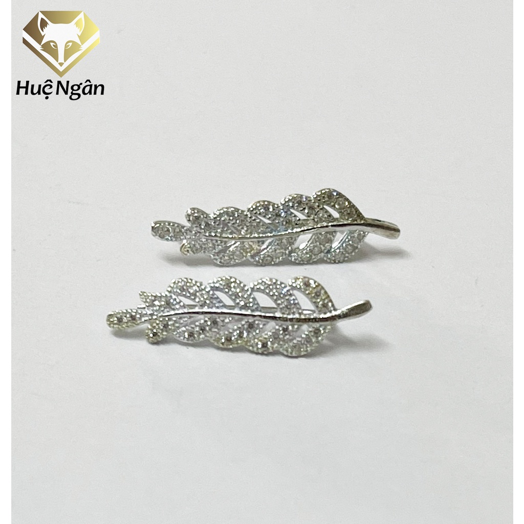 Bông tai bạc 925 Huệ Ngân - Lá ô liu E16026