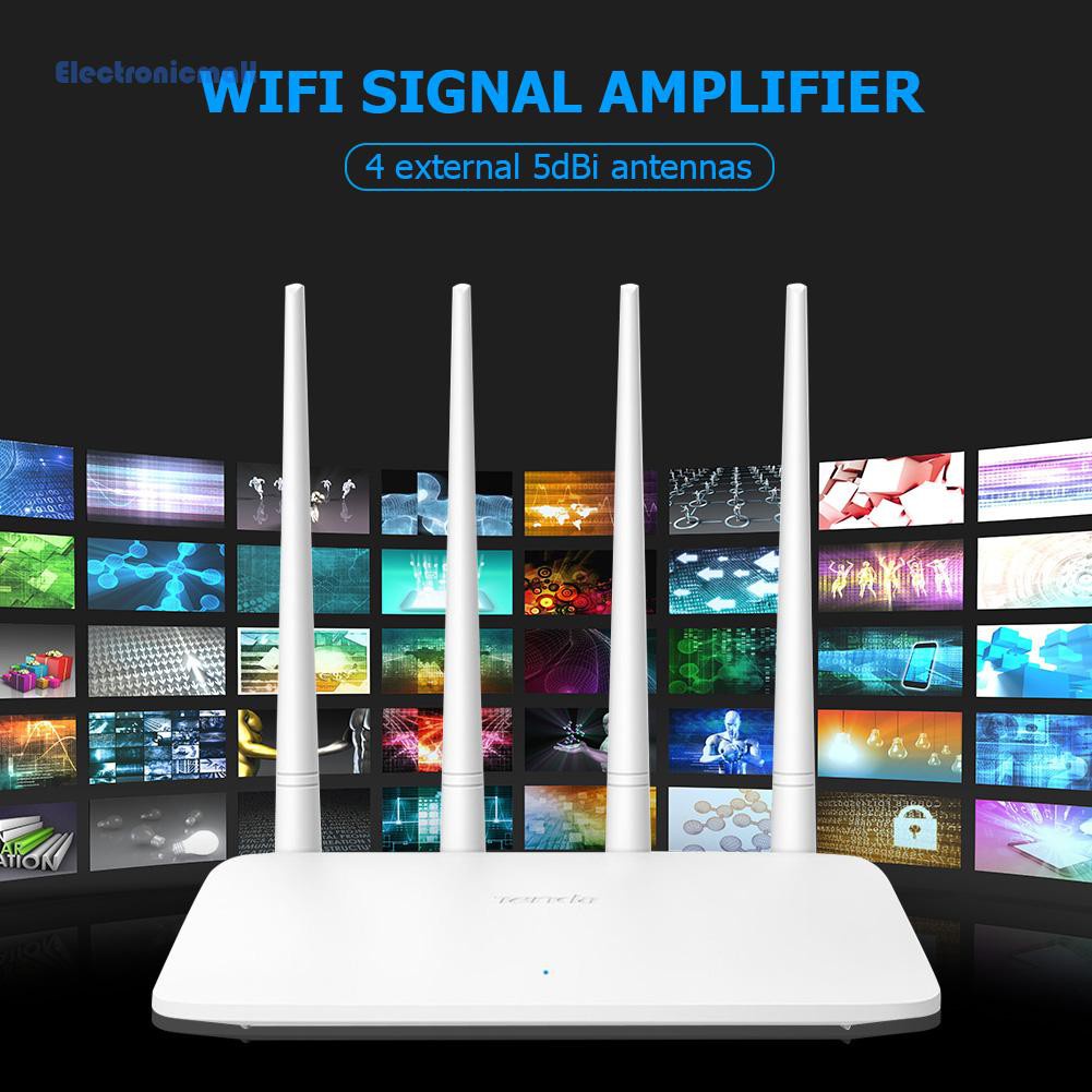 ElectronicMall01 Tenda F6 300M WiFi Router 4x 5dBi Antennas 2.4GHz Wireless Signal Extender