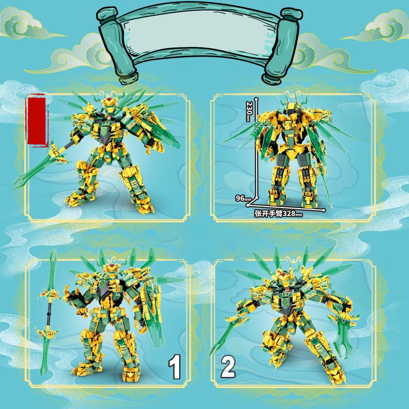 Đồ chơi Lắp ráp Robot Phantom NinjaGo, LY68215 Rồng thần Ninja Go, Xếp hình thông minh, Mô hình phim nổi tiếng [