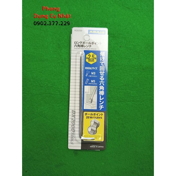 Lục giác chữ L ASAHI Nhật Bản CHÍNH HÃNG AQ0150, AQ0200, AQ0250, AQ0300, AQ0400, AQ0500, AQ0600