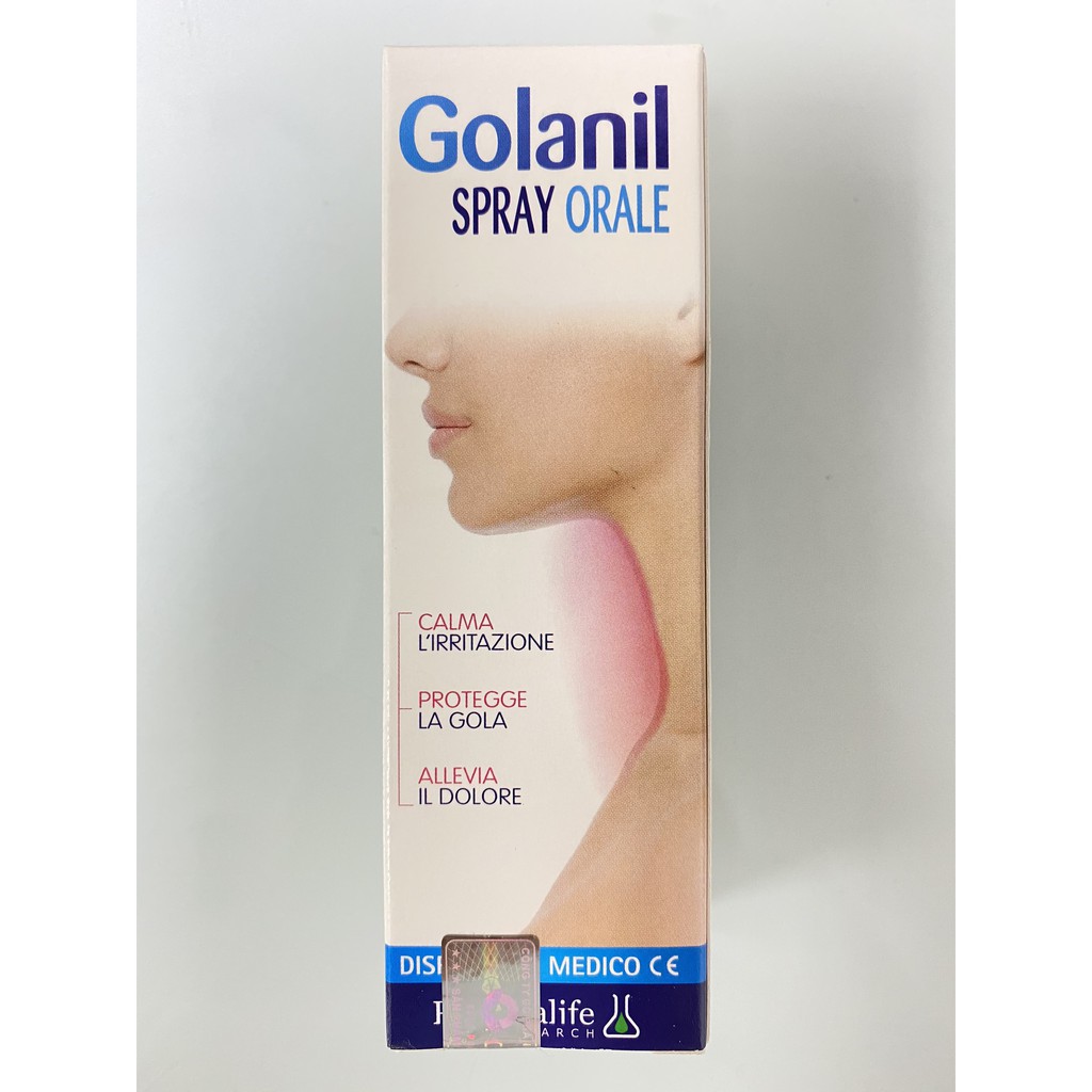 Xịt Họng Người Lớn Golanil Spray Orale.Giúp Giảm Ho,Đau Rát,Viêm Họng Cấp Mãn Tính