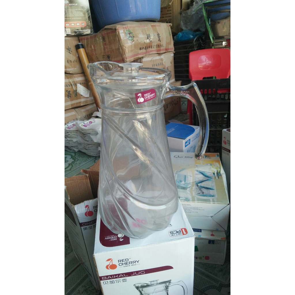bình nước thủy tinh xoắn