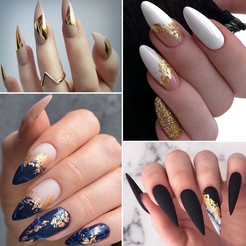 Nhũ giấy vàng bạc-lá nhôm phụ kiện nail