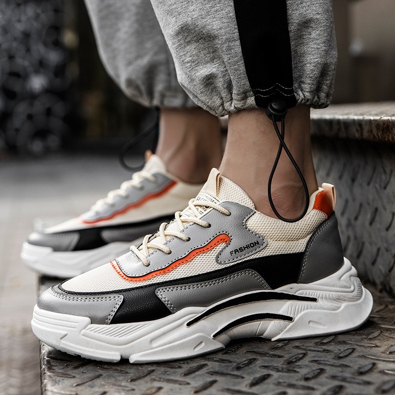 Giày Thể Thao Cổ Thấp Phối Lưới Thoáng Khí Hàng Mới Dành Cho Nam 2021 | BigBuy360 - bigbuy360.vn