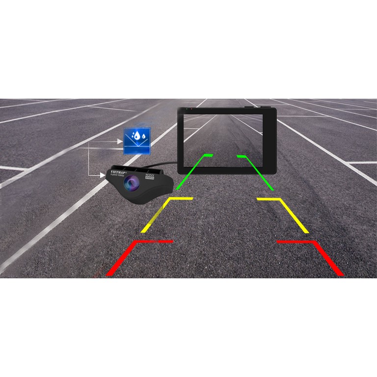 Camera hành trình Vietmap C65 ghi hình trước và sau xe Ultra HD 4K | kết nối Wifi | GPS | màn hình cảm ứng