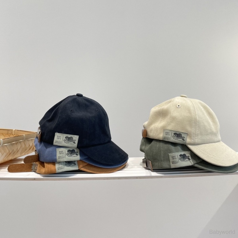 Mũ Lưỡi Trai Chất Liệu Da Màu Trơn Thời Trang Dành Cho Bé Trai Và Bé Gái