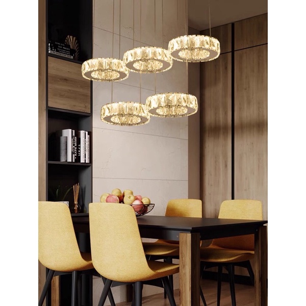 [GIẢM SÂU DEAL SỐC][Đèn Thả 5 Vòng Tròn Trang Trí Nội Thất Có Bảo Hành]