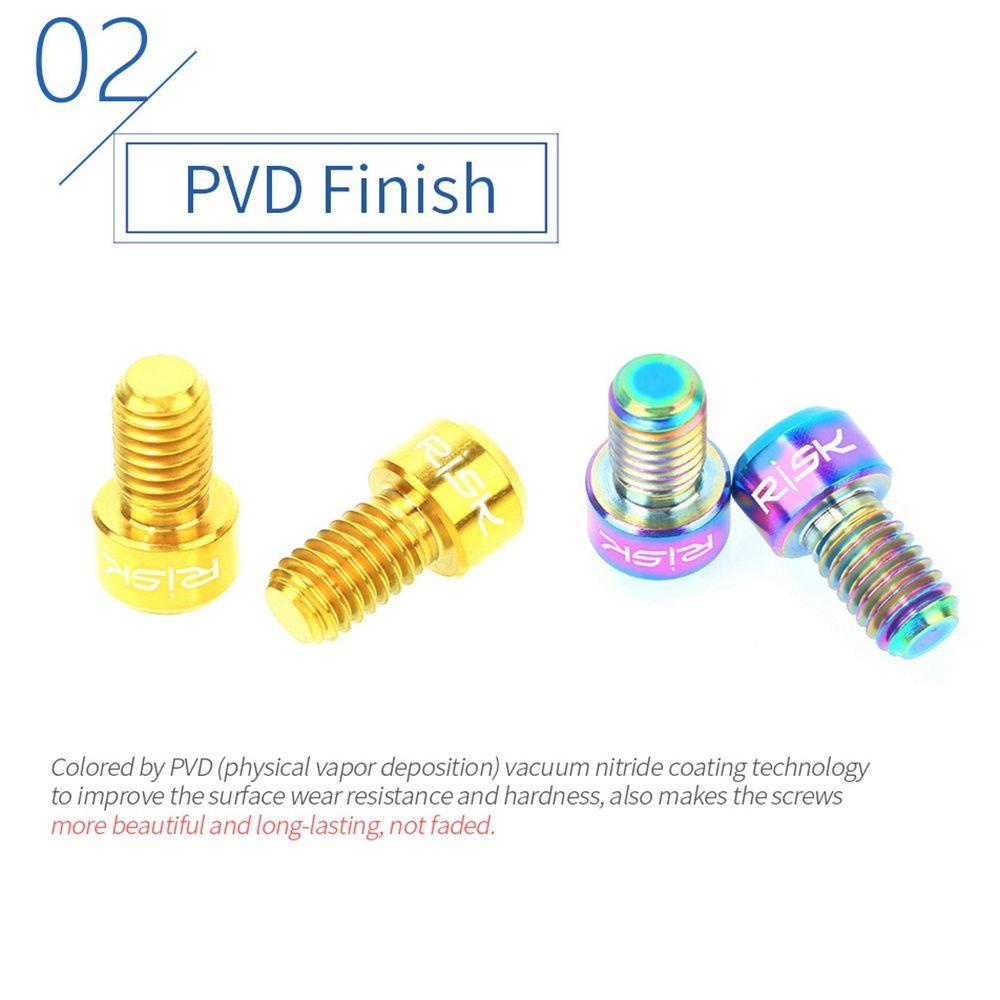 MYRONGVN Set 2 Ốc Vít Cố Định Dây Phanh Xe Đạp 4 Màu