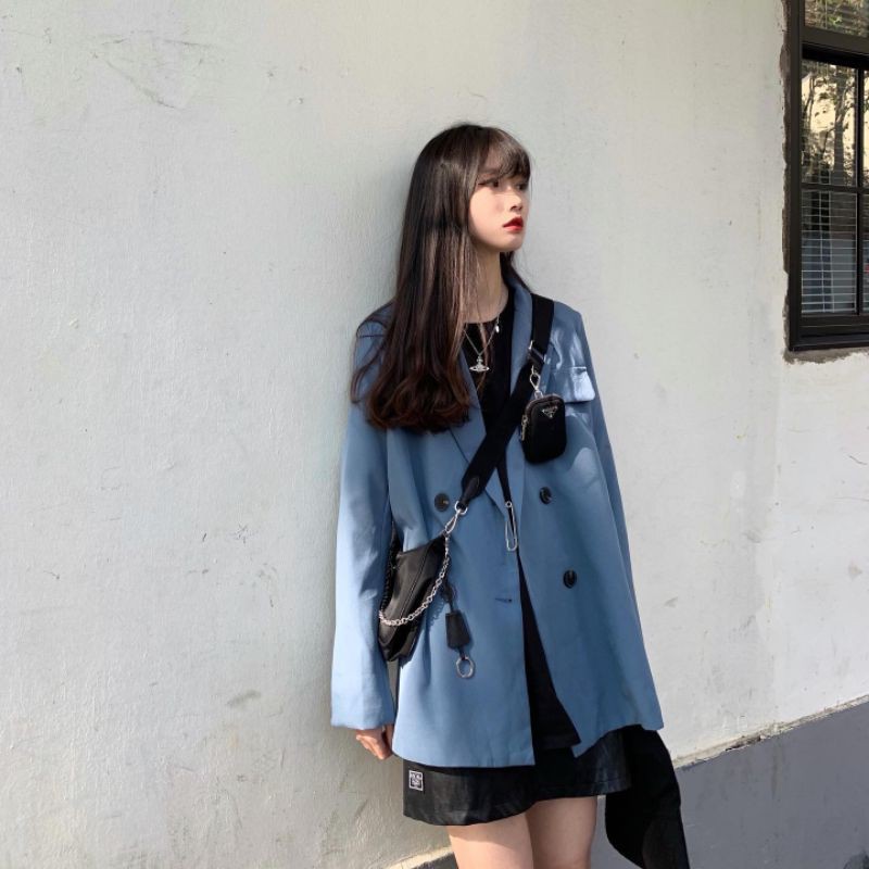 (Hàng Đẹp)Ảnh thật 4 hình cuối-Áo blazer oversize thời trang Hàn Quốc (2 mẫu) | BigBuy360 - bigbuy360.vn