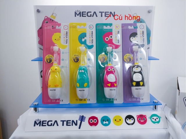 Bàn chải đánh răng điện 360 độ trẻ em Megaten Kids Sonic