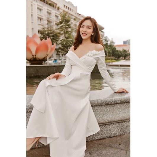 ĐẦM XOÈ DỰ TIỆC TRỄ VAI TAY DÀI size S/m/L/Xl