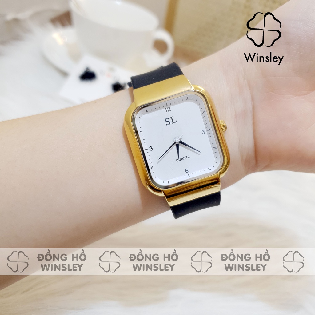 Đồng hồ nam nữ đeo tay chính hãng SL dáng Apple Watch dây cao su chống nước thời trang giá rẻ