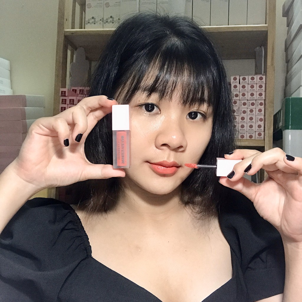 Son Kem Dưỡng Ẩm Mềm Mượt Mịn Nhẹ Môi Hàn Quốc - Son Lì Lâu Trôi Chính Hãng Sweet Glam Velvet Tint , Màu Hồng Đất