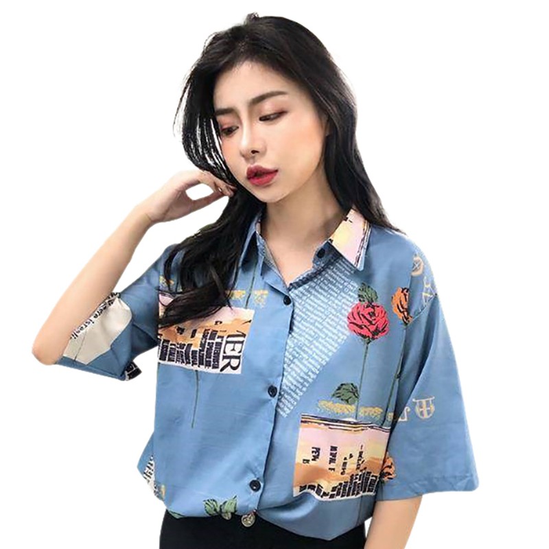 [Baywellfashion]Áo sơ mi voan in họa tiết hợp thời trang dành cho nữ | BigBuy360 - bigbuy360.vn