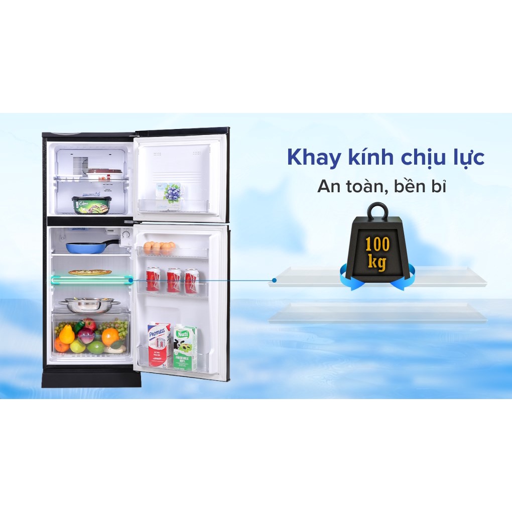 Tủ lạnh Aqua  inverter AQR-T150FA.BS 2 cánh 150L Điện Máy Hải Đăng HN
