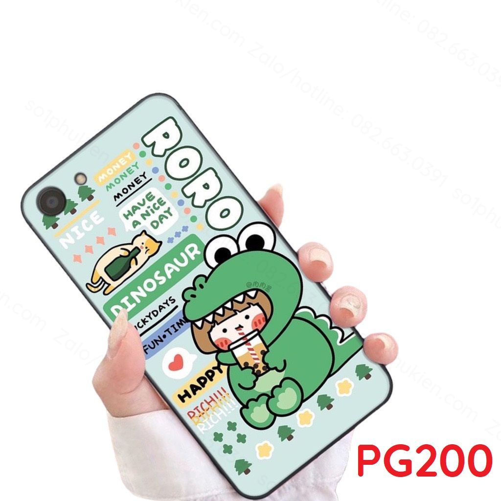 Ốp lưng dẻo in hình khủng long đáng yêu Oppo A83 / A39 / A71 / F1S / F3 / F3 plus sắc nét, bền đẹp