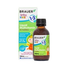 Vitamin Tổng Hợp BRAUER Baby & Kids Liquid Multivitamin for Toddlers 100ml cho bé từ 1 đến 3 tuổi