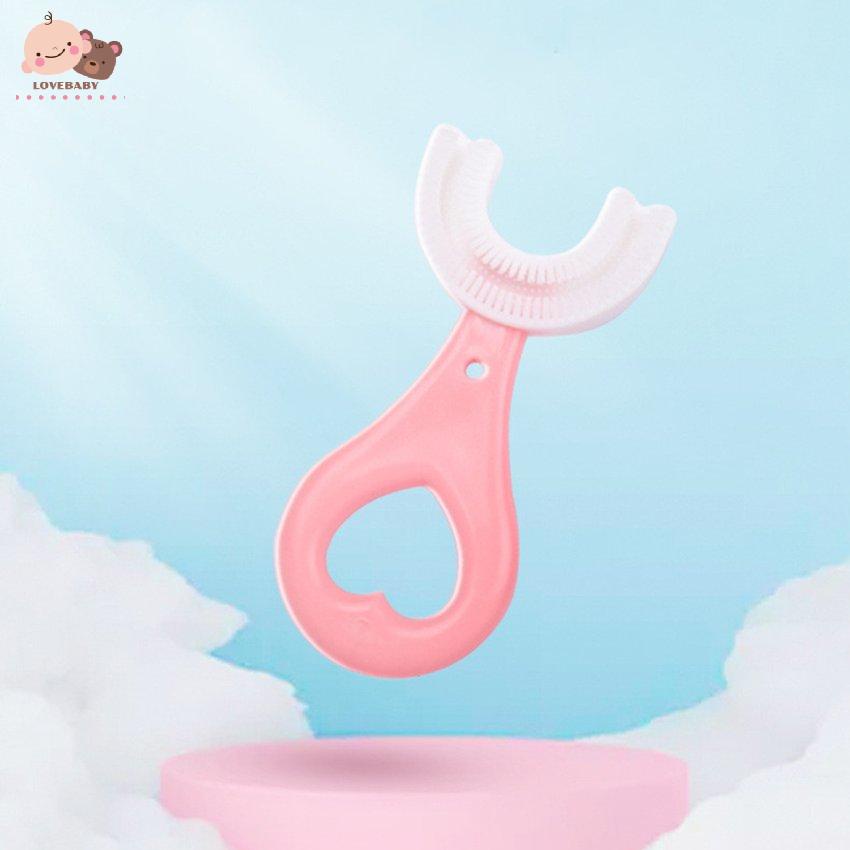Bàn chải đánh răng cho bé chữ u chất liệu silicon pp chịu được lực cắn cho bé từ 2 - 12 tuổi