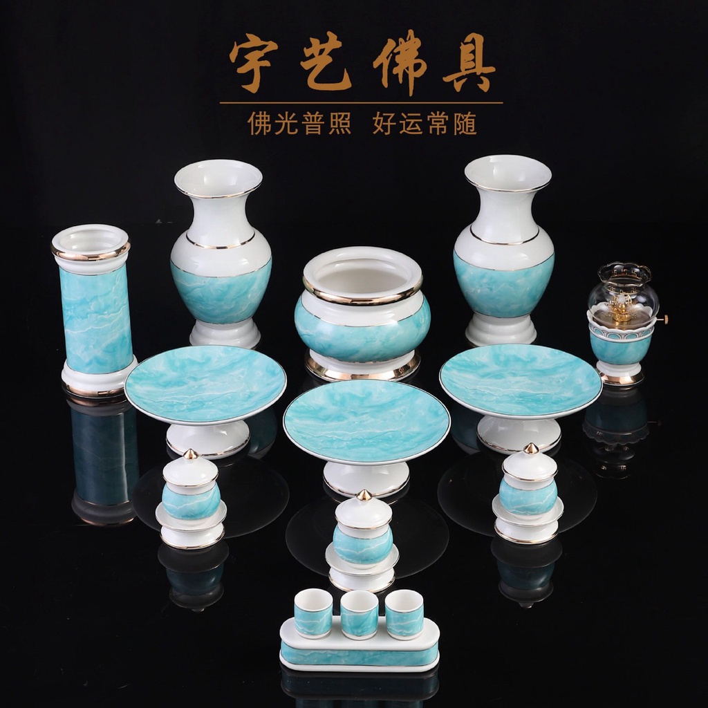 BỘ THỜ CÚNG SỨ VÂN XANH ĐỦ BỘ, ĐỦ SIZE