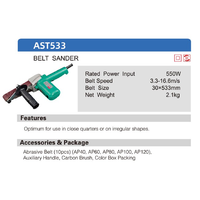 AST533 Máy Chà Nhám Băng DCA 550W