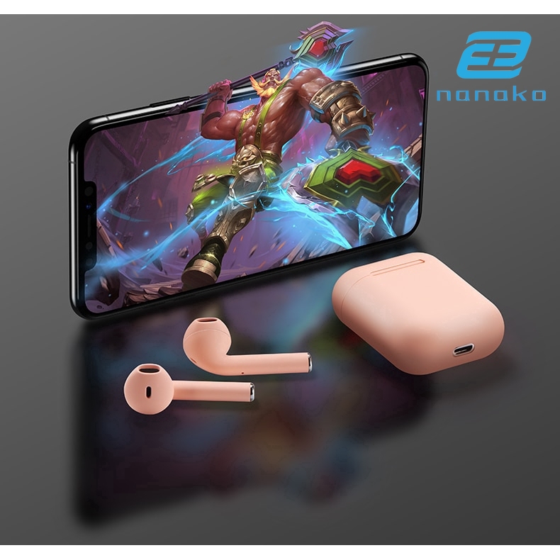 Tai nghe Bluetooth 5.0 không dây I12 Tws màu macaron đáng yêu