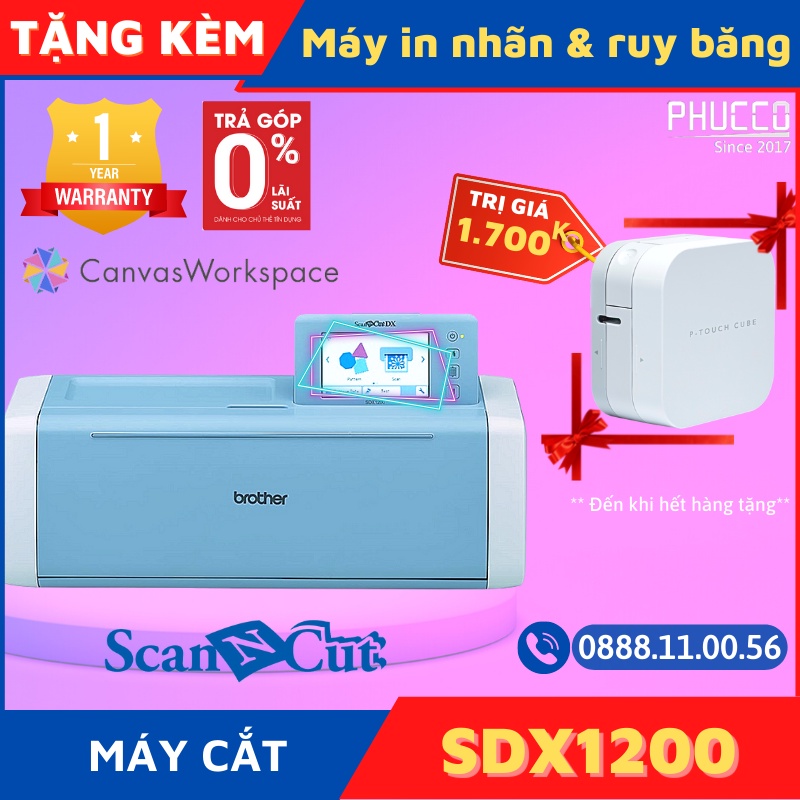Máy cắt đa năng_Máy cắt Sticker_Decal_Brother ScanNCut SDX1200 [Hỗ trợ hướng dẫn sử dụng tận nơi]