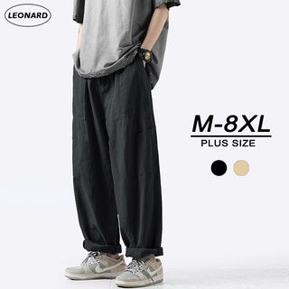 Quần Kaki Baggy Dáng Rộng Phong Cách Vintage Hàn Quốc Kiểu Mới Cỡ Lớn 8XL Cho Nam