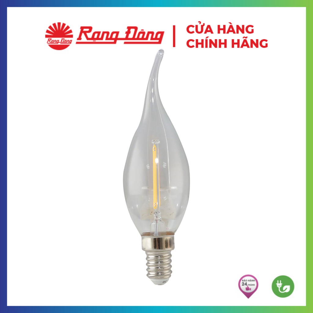 [Chính Hãng] Bóng đèn LED nến dây tóc 2 W và 2.5W Rạng Đông, tiết kiệm điện, độ bền cao