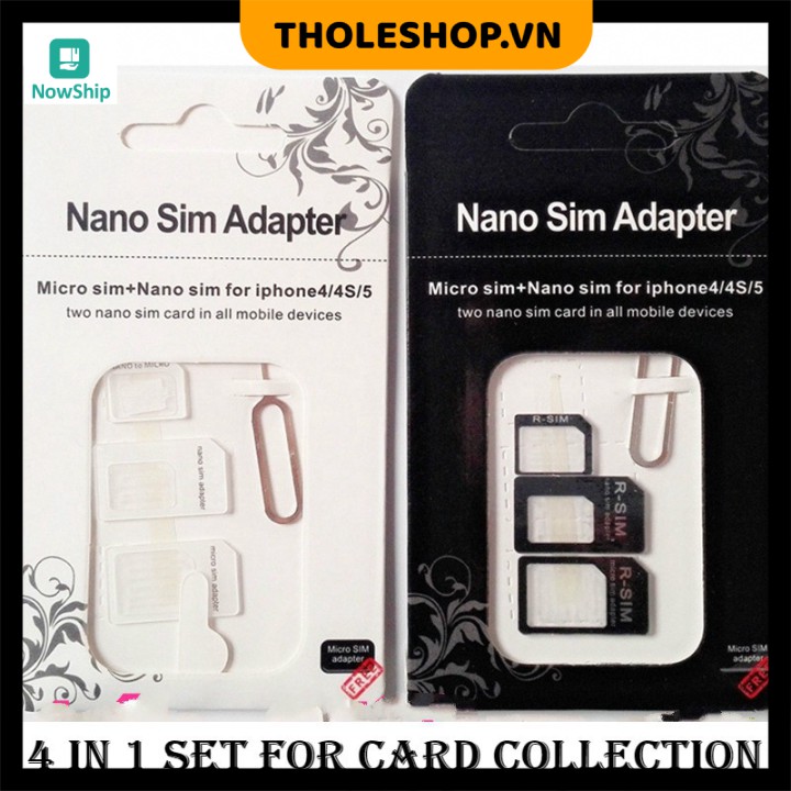 💓GIÁ SỈ💓 Bộ sim card Adaoter 4in1 Nano Micro Sim Adaper, dễ dàng tháo lắp 5652